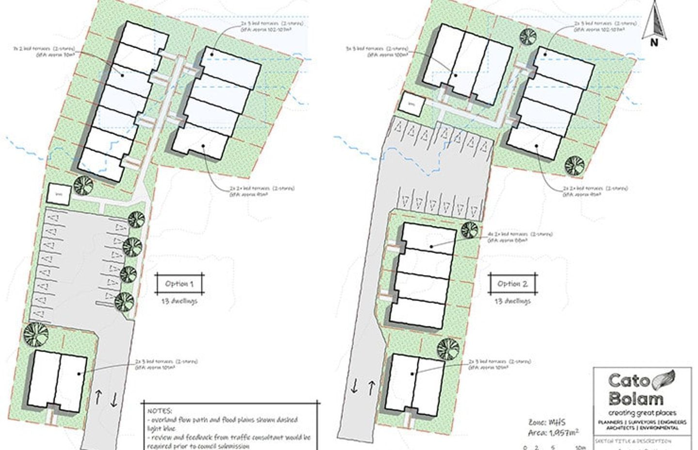 MHS - Mixed Housing Suburban Zone - 1957m² - 13 dwellings