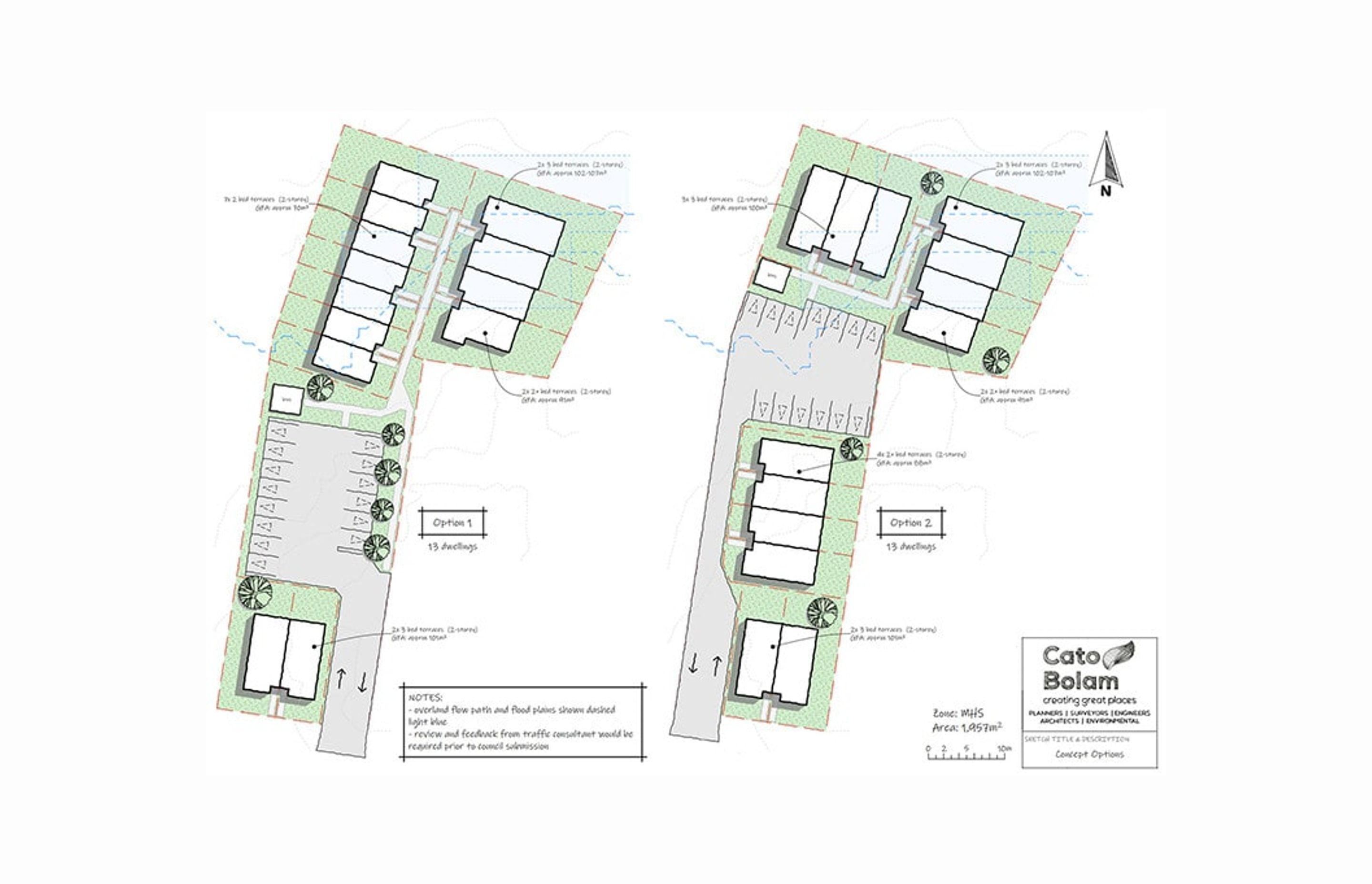 MHS - Mixed Housing Suburban Zone - 1957m² - 13 dwellings