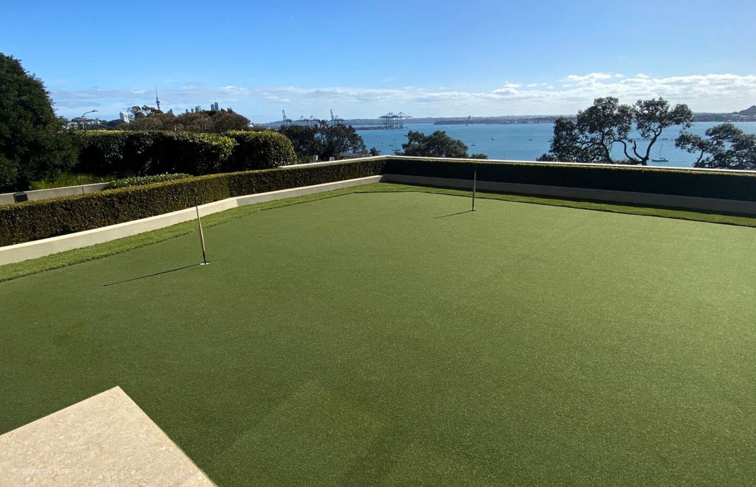 Auckland homeowner's golf surface using Precision Putt from GameOn Turf.