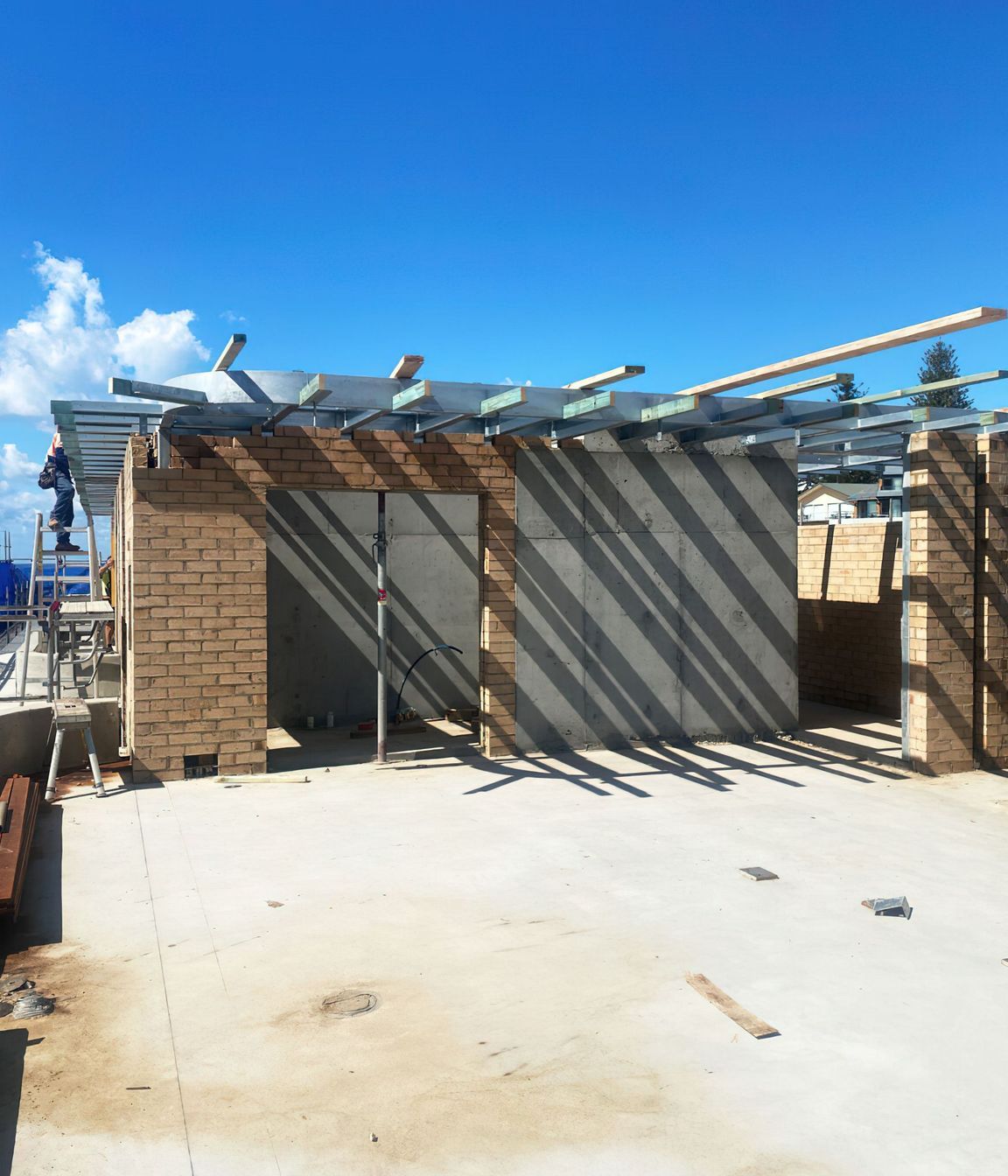 The Surf Hotel in Yamba has reached its highest point.