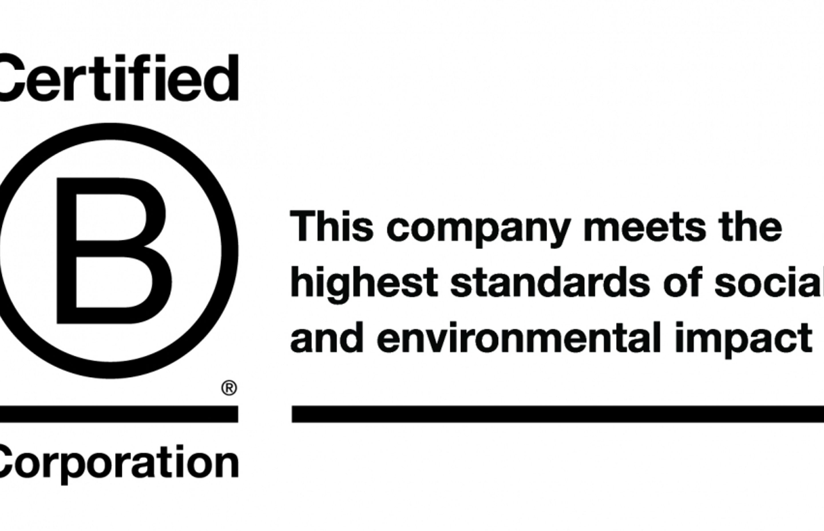 We are a B-Corporation