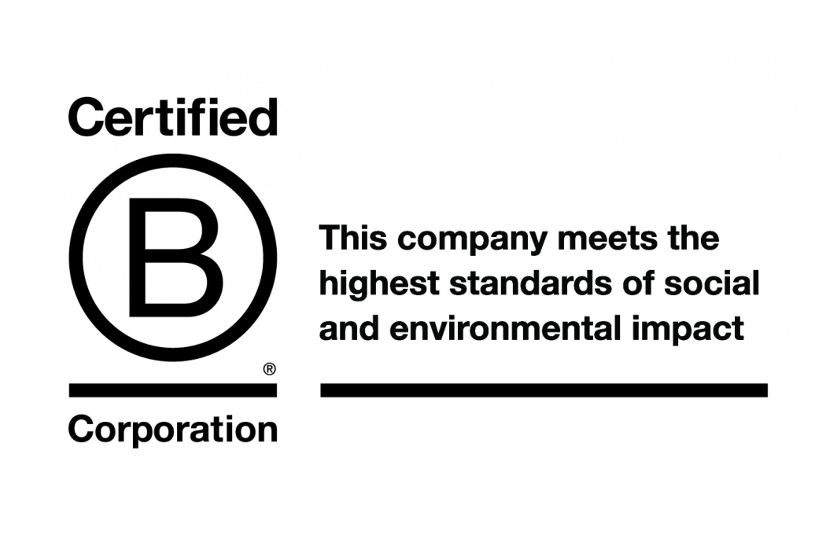 We are a B-Corporation
