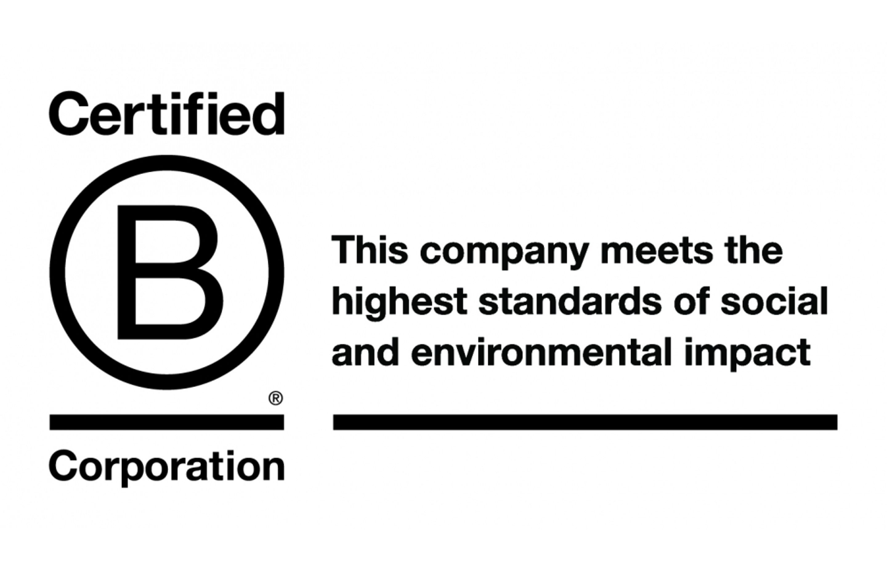 We are a B-Corporation