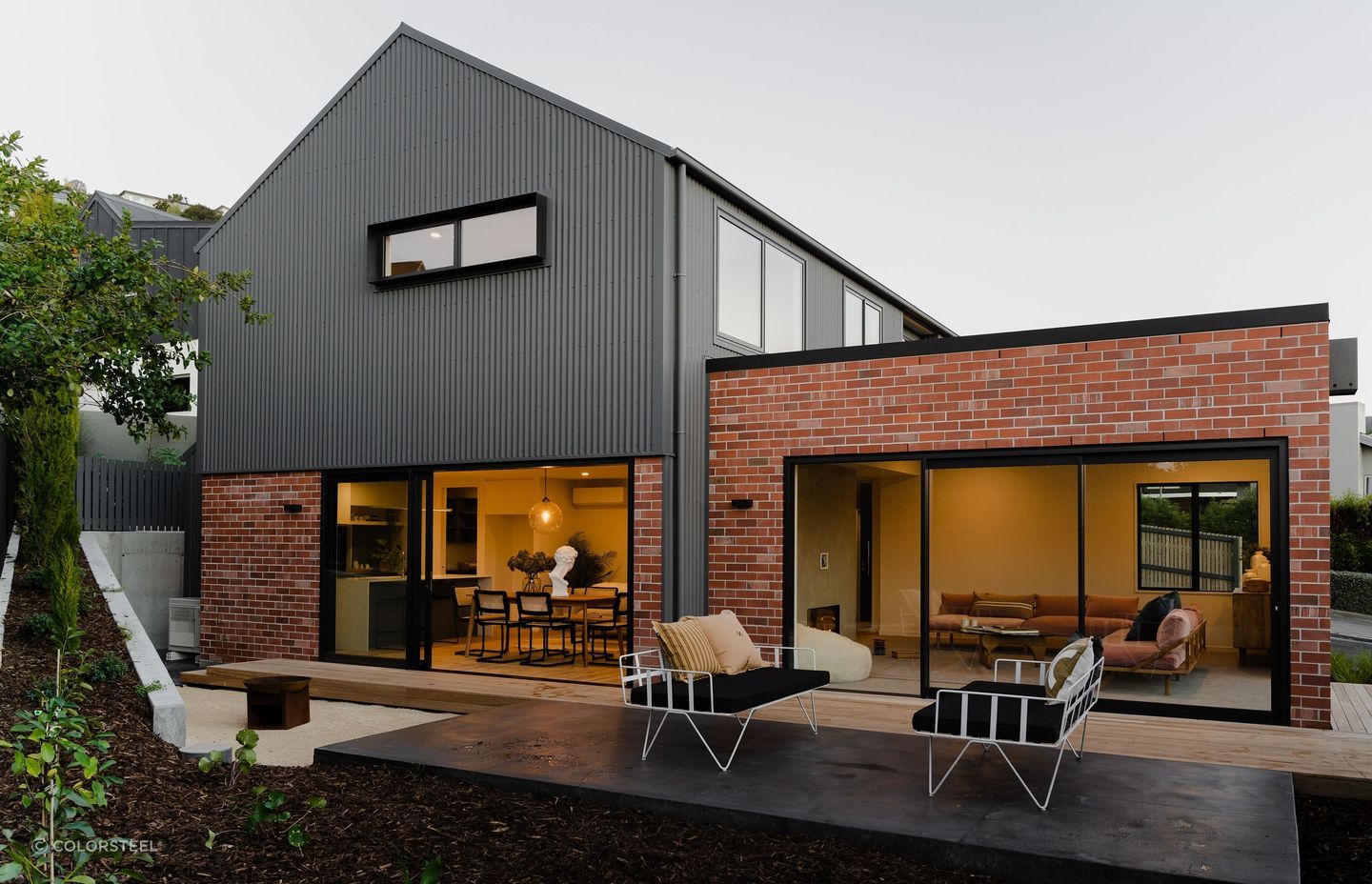 Metal cladding is incredibly versatile when it comes to design and construction, showcased here with COLORSTEEL® MATTE Roof &amp; Wall Cladding.