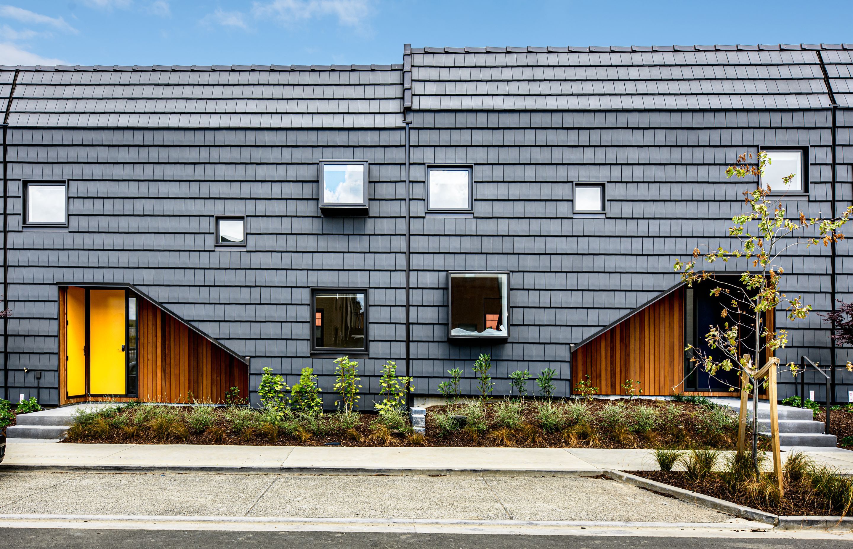 Kōtuitui was the first residential project that used this cladding vertically— all prior projects of this type were commercial.