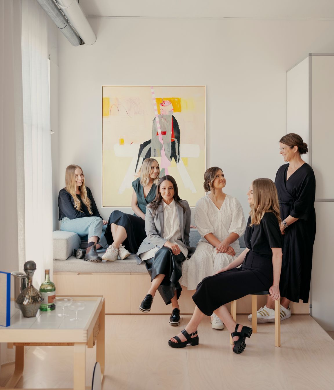Eva-marie Prineas at her studio with her team | Photography by Felix Forest