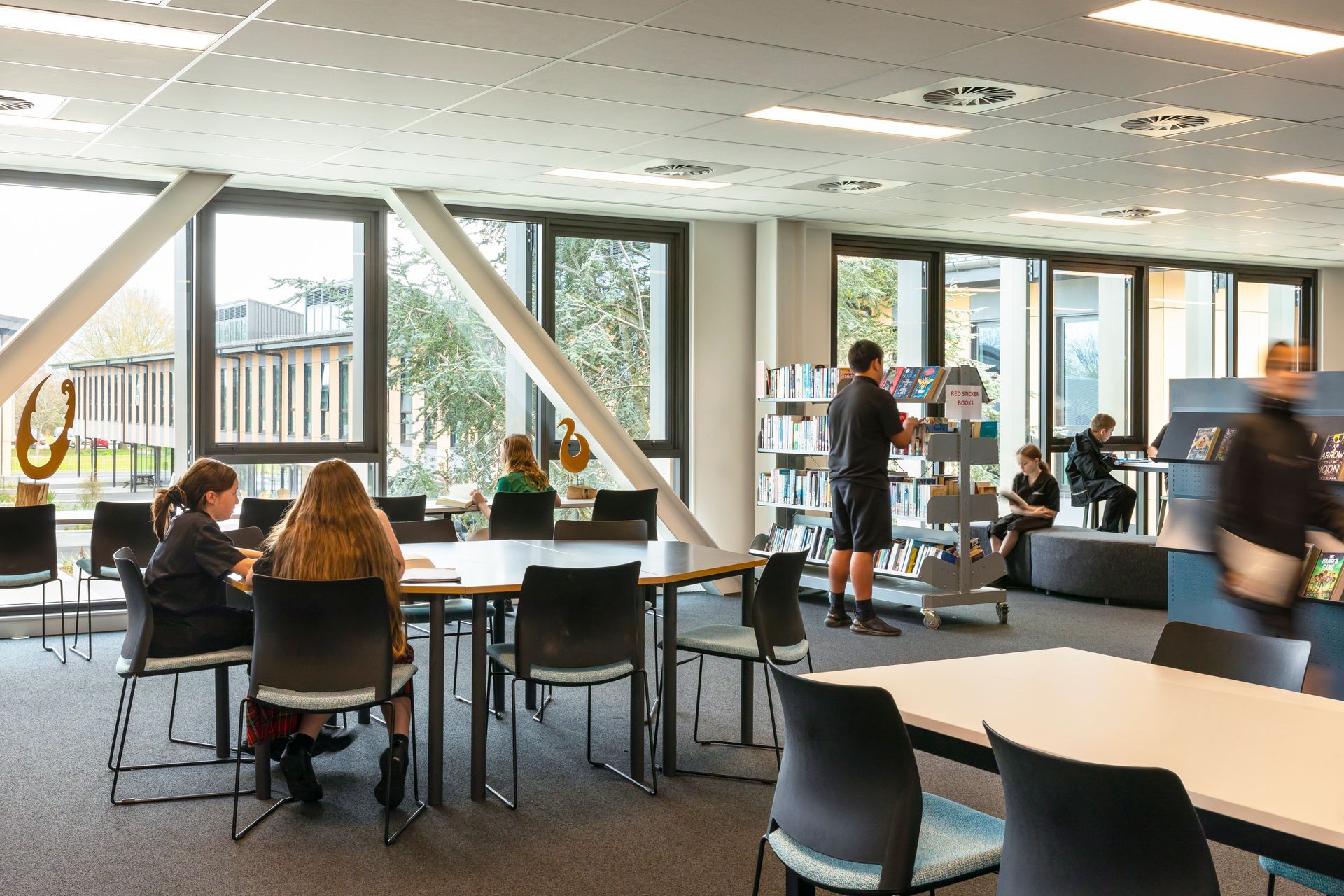 The state-of-the-art library facility is a welcome update for students.