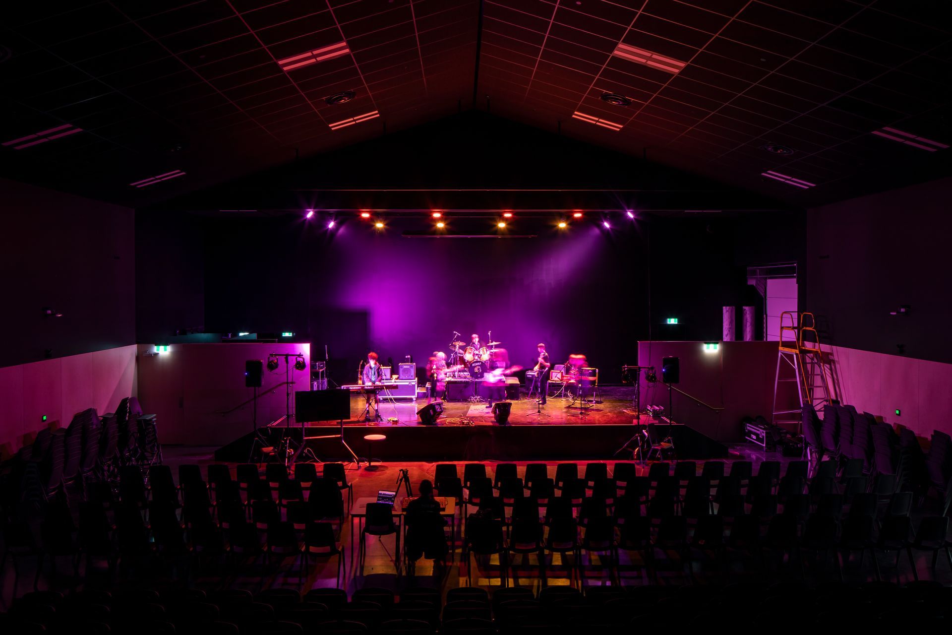 The school theatre is a custom designed space to celebrate music, arts and culture performances.