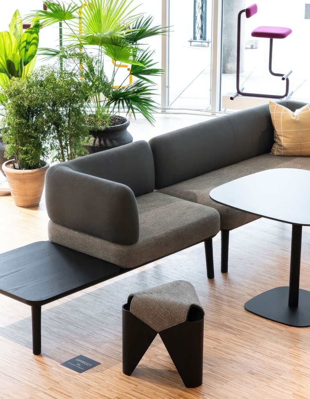 Featured: Falabella stool, Nobis table, &amp; Sou sofa system by Offecct