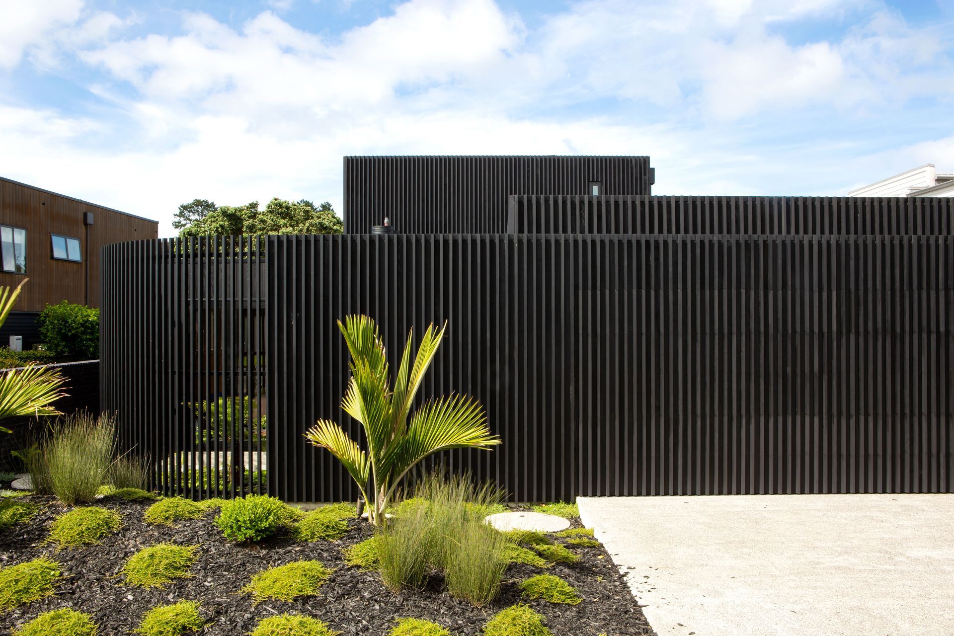 The cladding is cedar batten over cedar vertical shiplap, a system by Rosenfeld Kidson that architect Tim Dorrington of Dorrington Atcheson Architects used for the first time. “We love using different materials or using materials in different ways.”