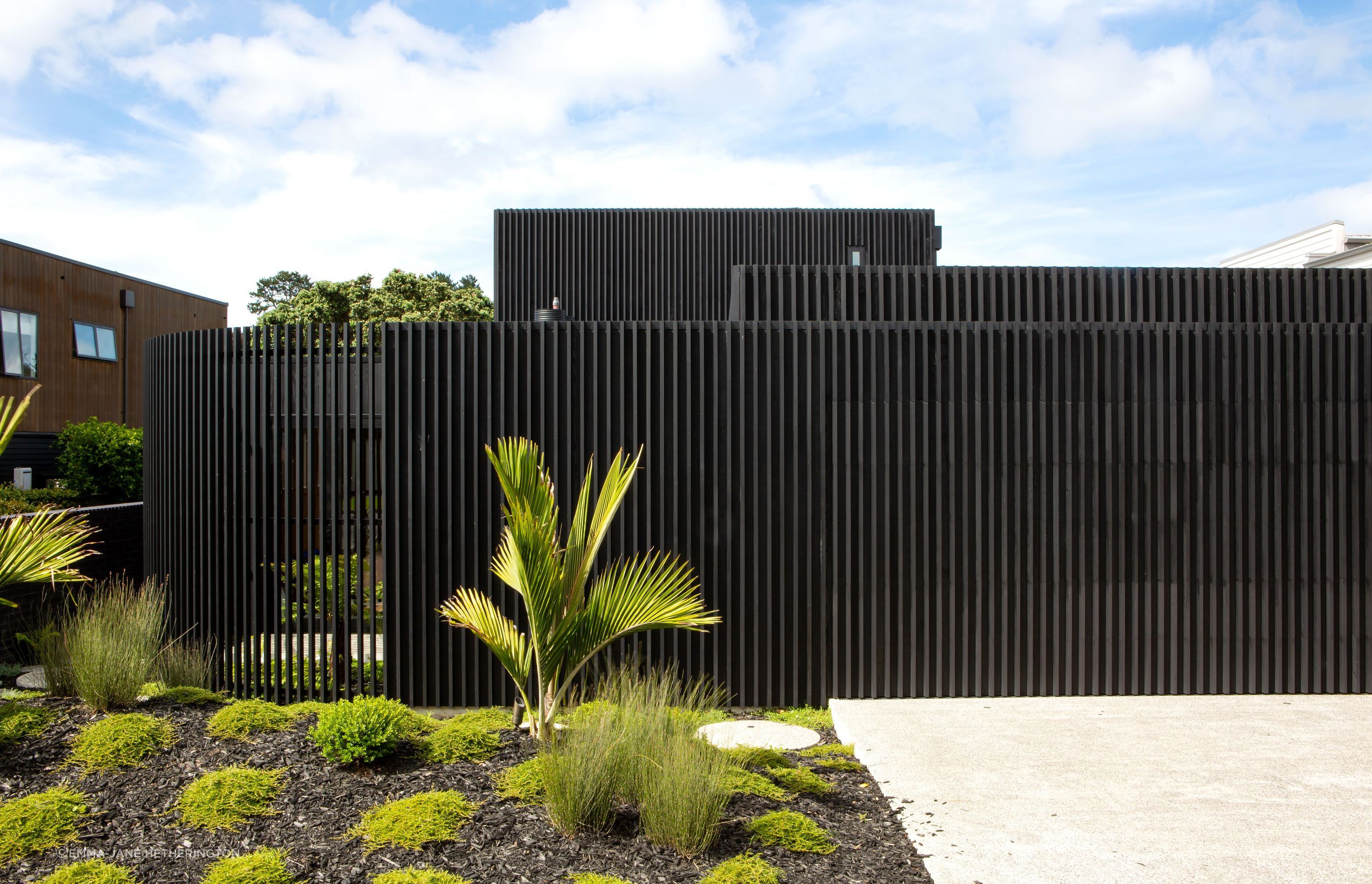 The cladding is cedar batten over cedar vertical shiplap, a system by Rosenfeld Kidson that architect Tim Dorrington of Dorrington Atcheson Architects used for the first time. “We love using different materials or using materials in different ways.”