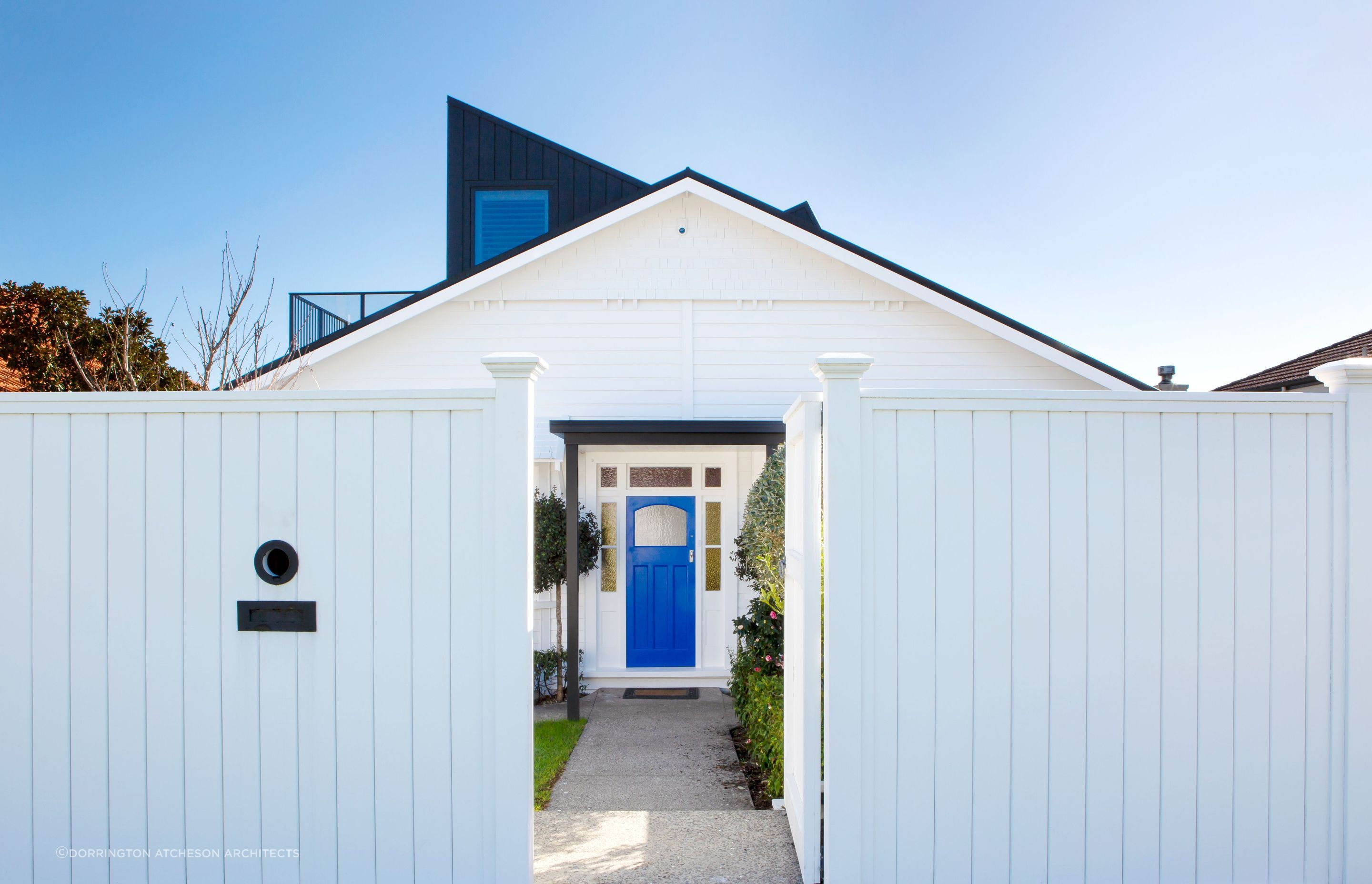 The impact pop of blue with the front door of this lovely family home in Bayswater