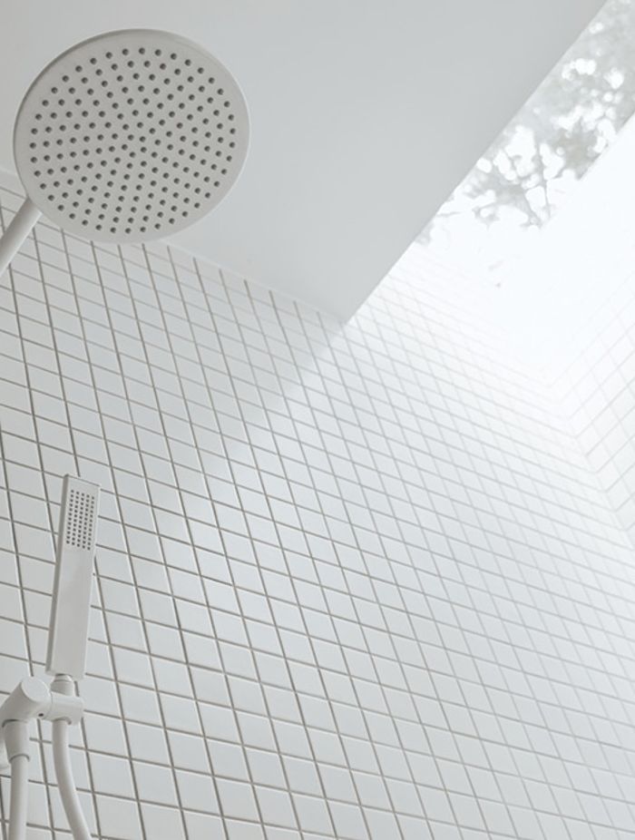Dana round shower head by ABI Interiors