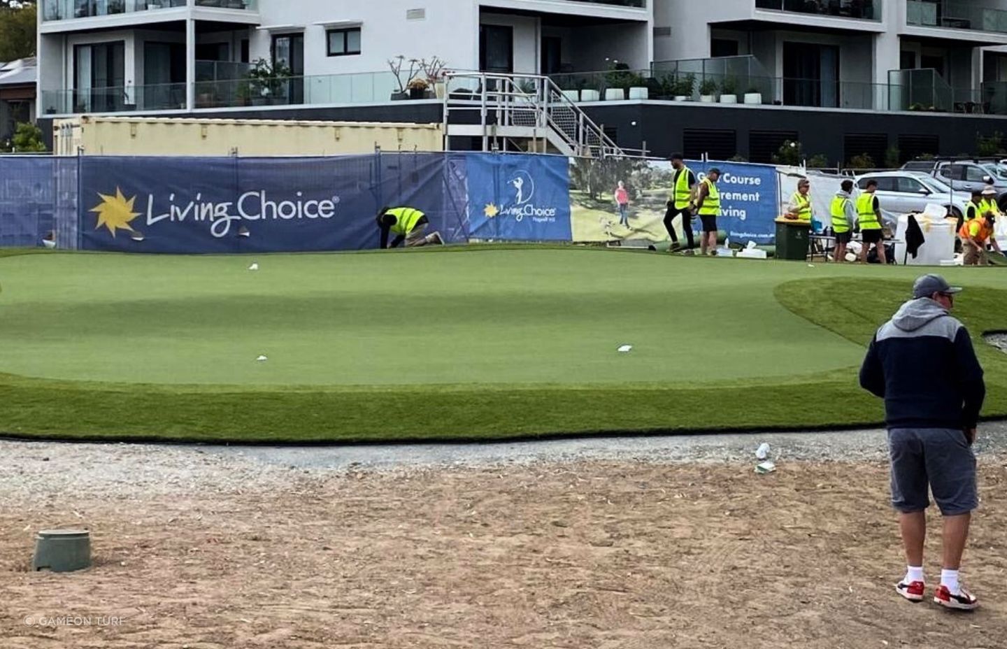 Precision Putt being installed by GameOn Turf at Flagstaff Hills Golf Club in Adelaide, Australia.