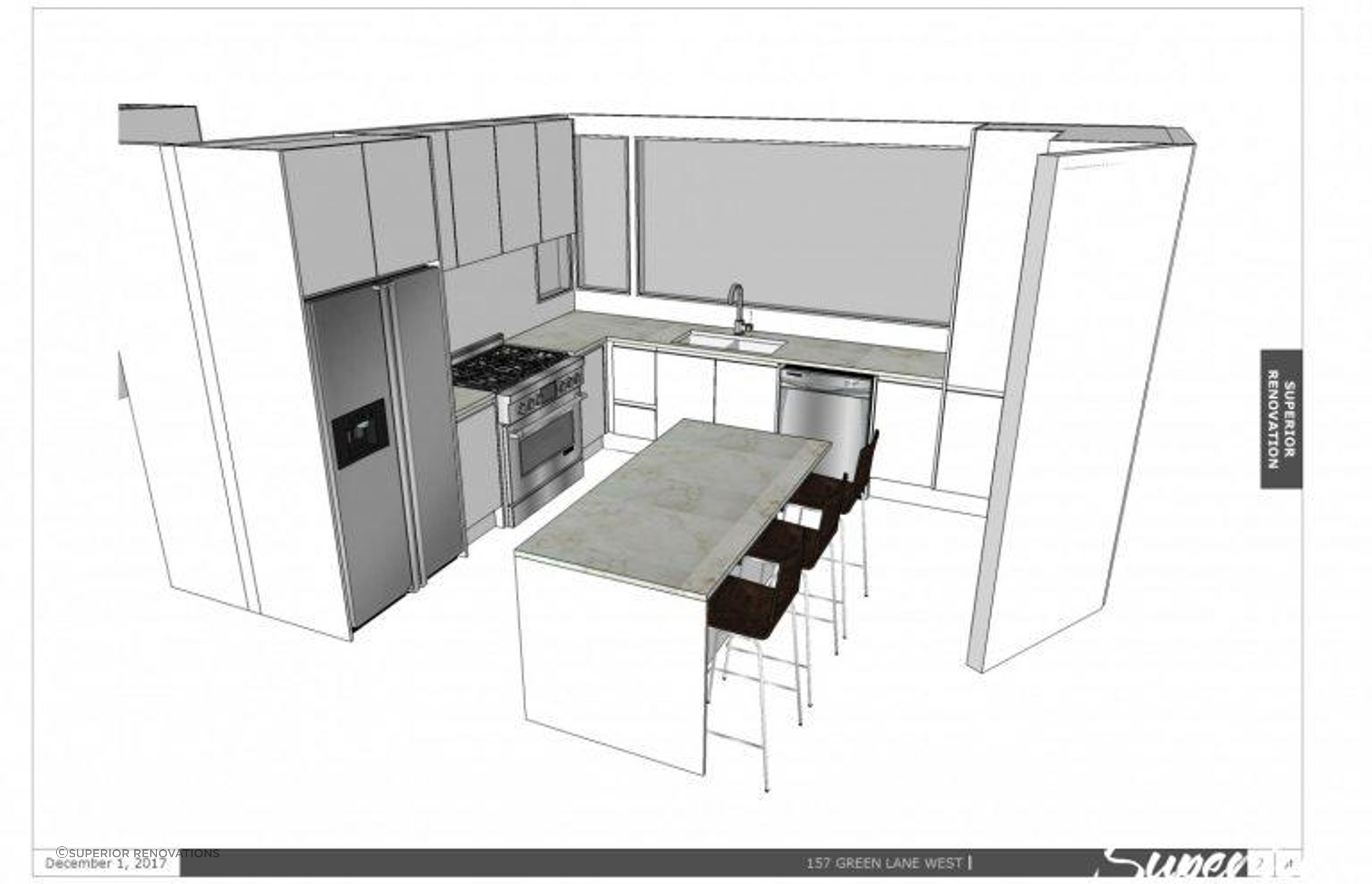One of our 3D kitchen designs