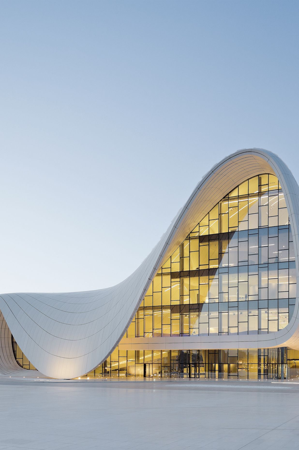 The Heydar Aliyev Center, designed by Zaha Hadid