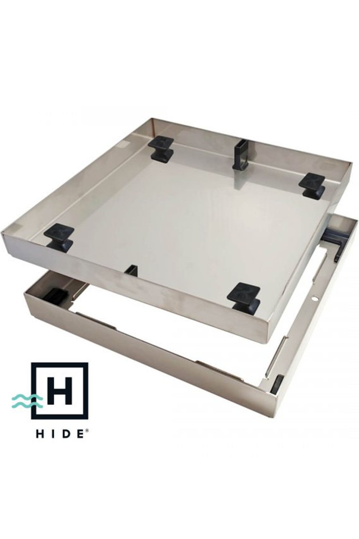 Available in sizes 306mm square and 342mm square and at a range of depths to suit most applications. (see table below). Additionally, any HIDE Skimmer Lids may also be used as a HIDE Access Cover or to cover the auto-fill.