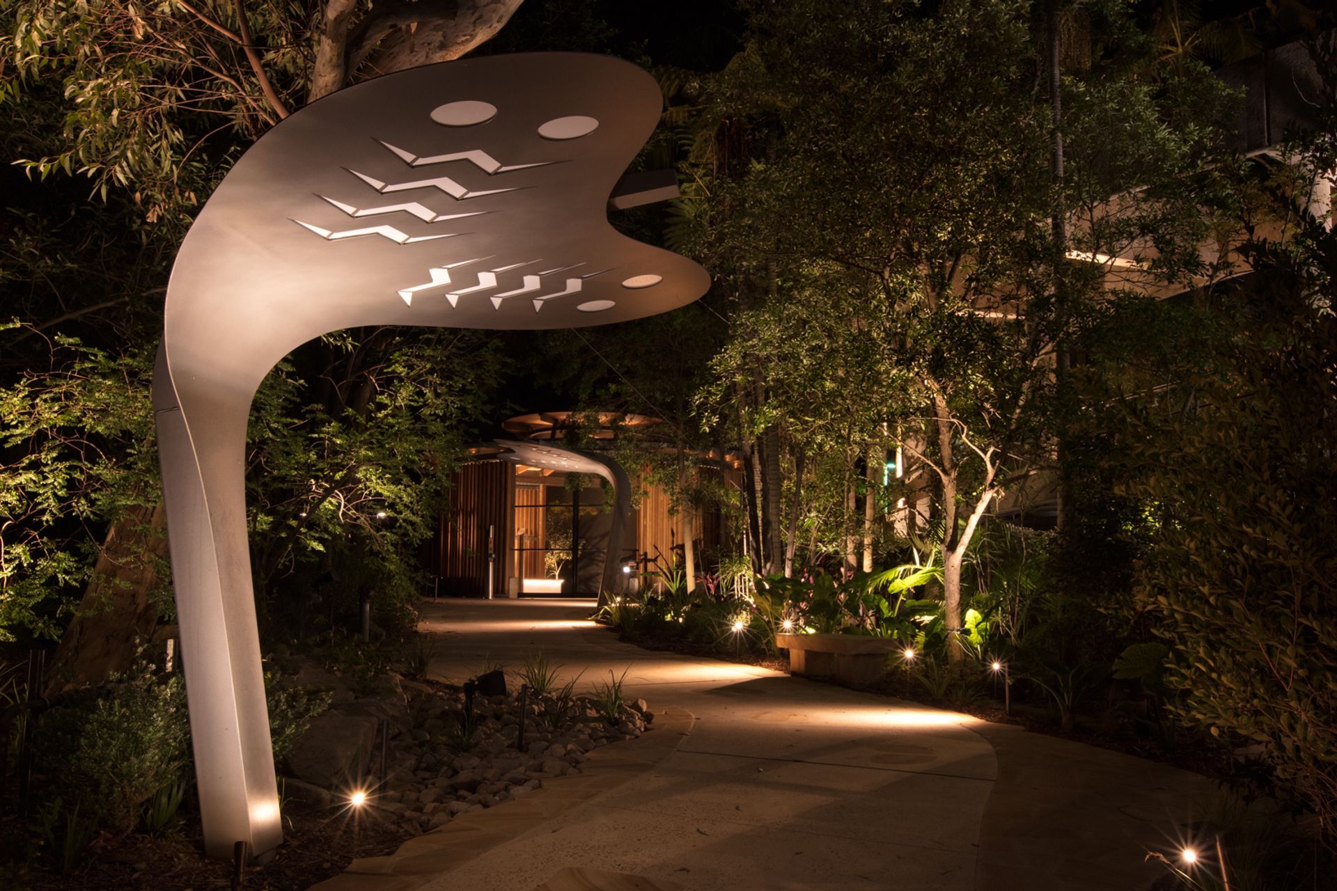 For stylish hardscape lighting it's hard to beat options like the Nocturnal Twiggy Spike Garden Light
