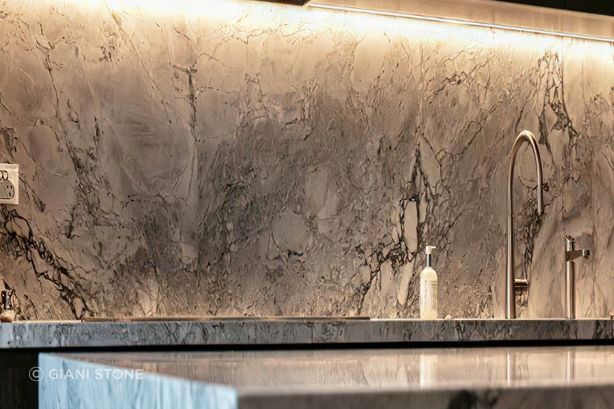 Natural stone benchtop.