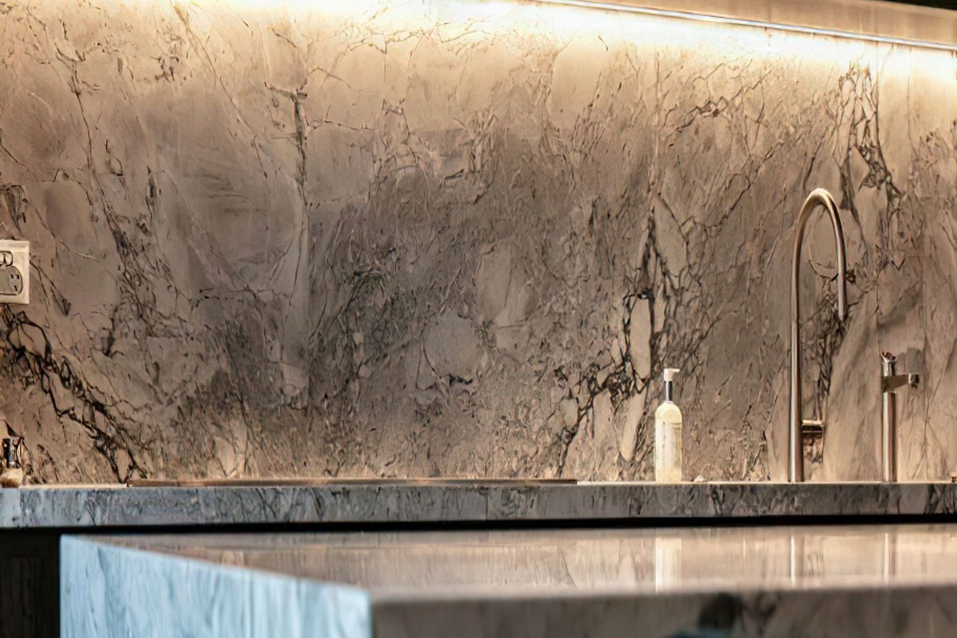 Natural stone benchtop.