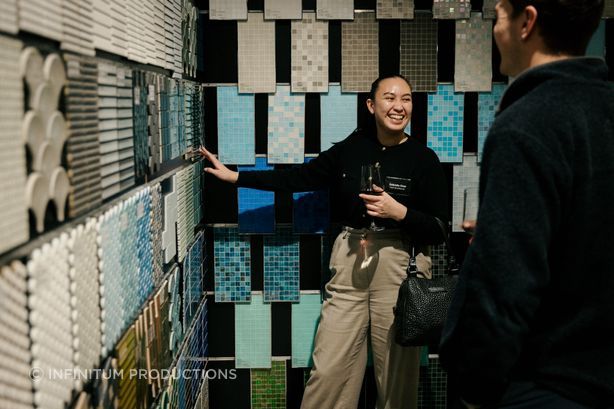 A selection of the many shades of blue available at Tile Space