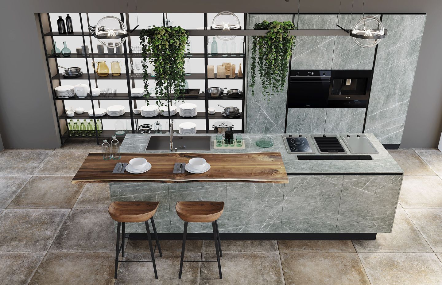 An indoor kitchen can seamlessly flow into an outdoor area with the right design