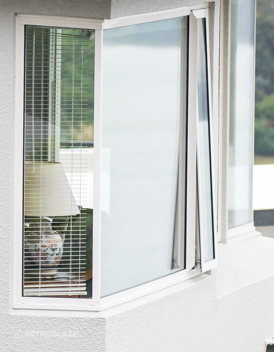 Aluminium Retrofit Double Glazing provides a clean, modern finish.