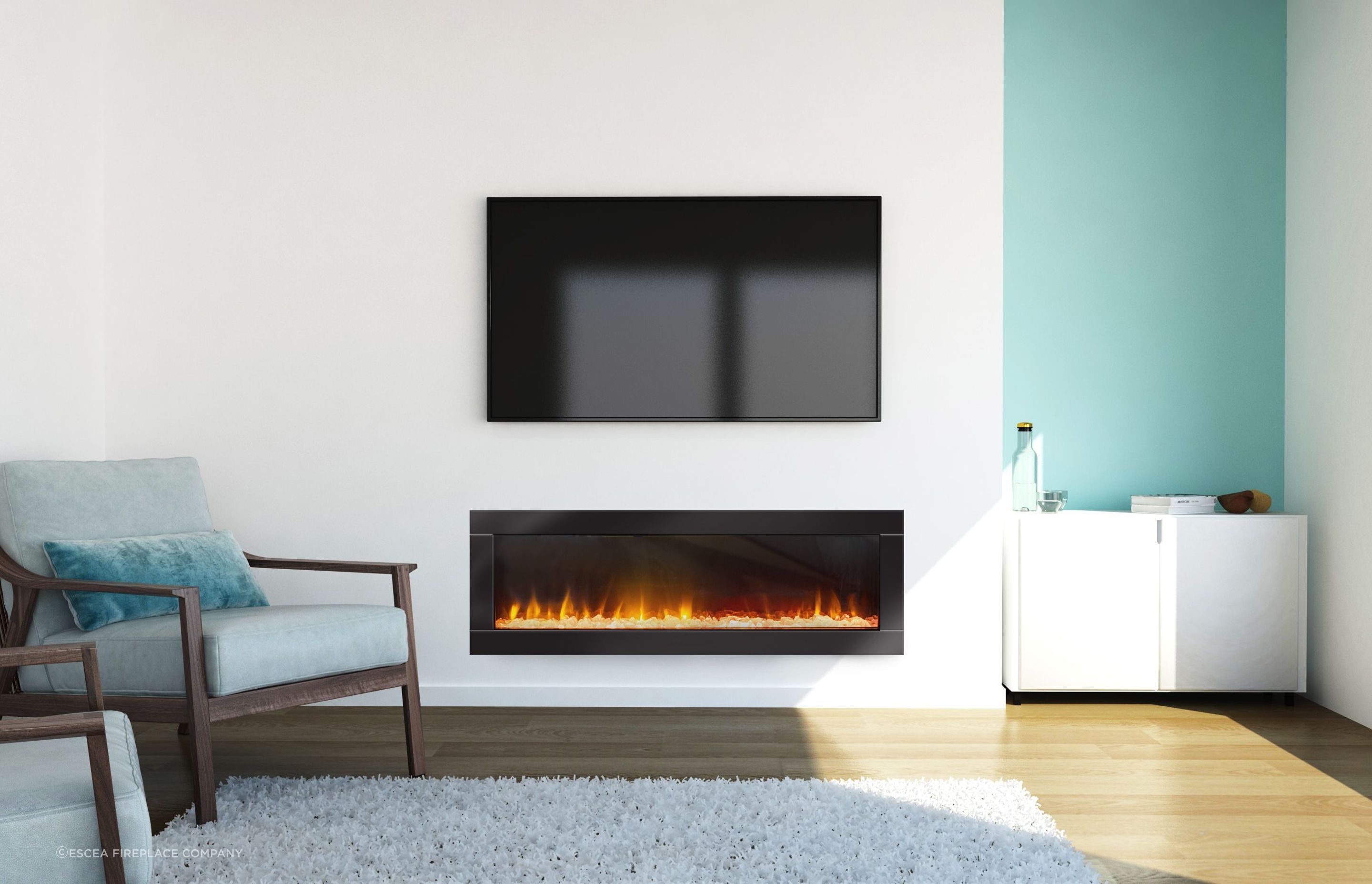 Easy installation, no maintenance and safe to touch - the Ambe Linear50 Electric Fireplace makes a great addition to the family home