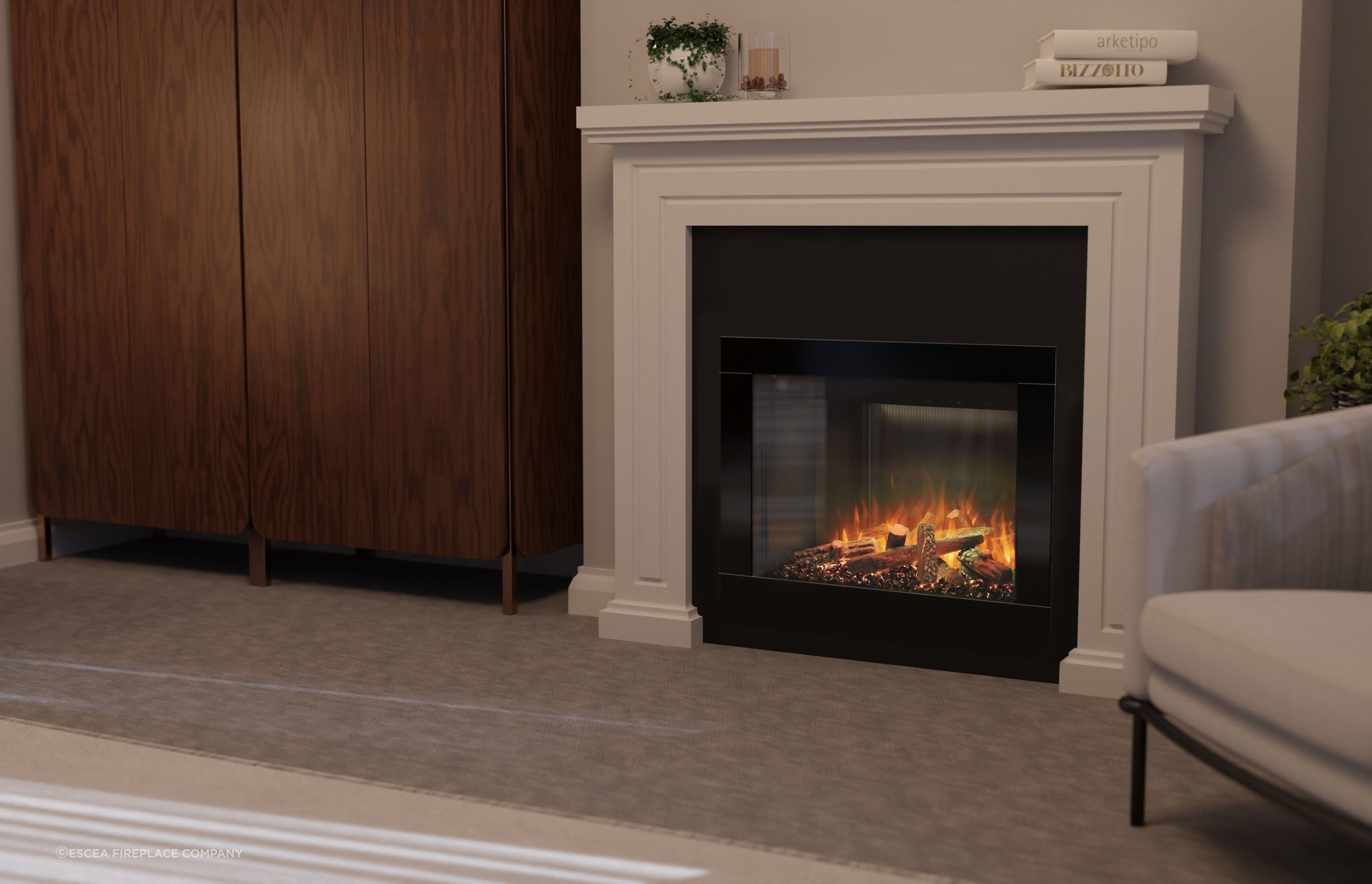 Easily installed within an existing cavity, the Ambe Square30 Electric Fireplace is a quick way add comfort and warmth