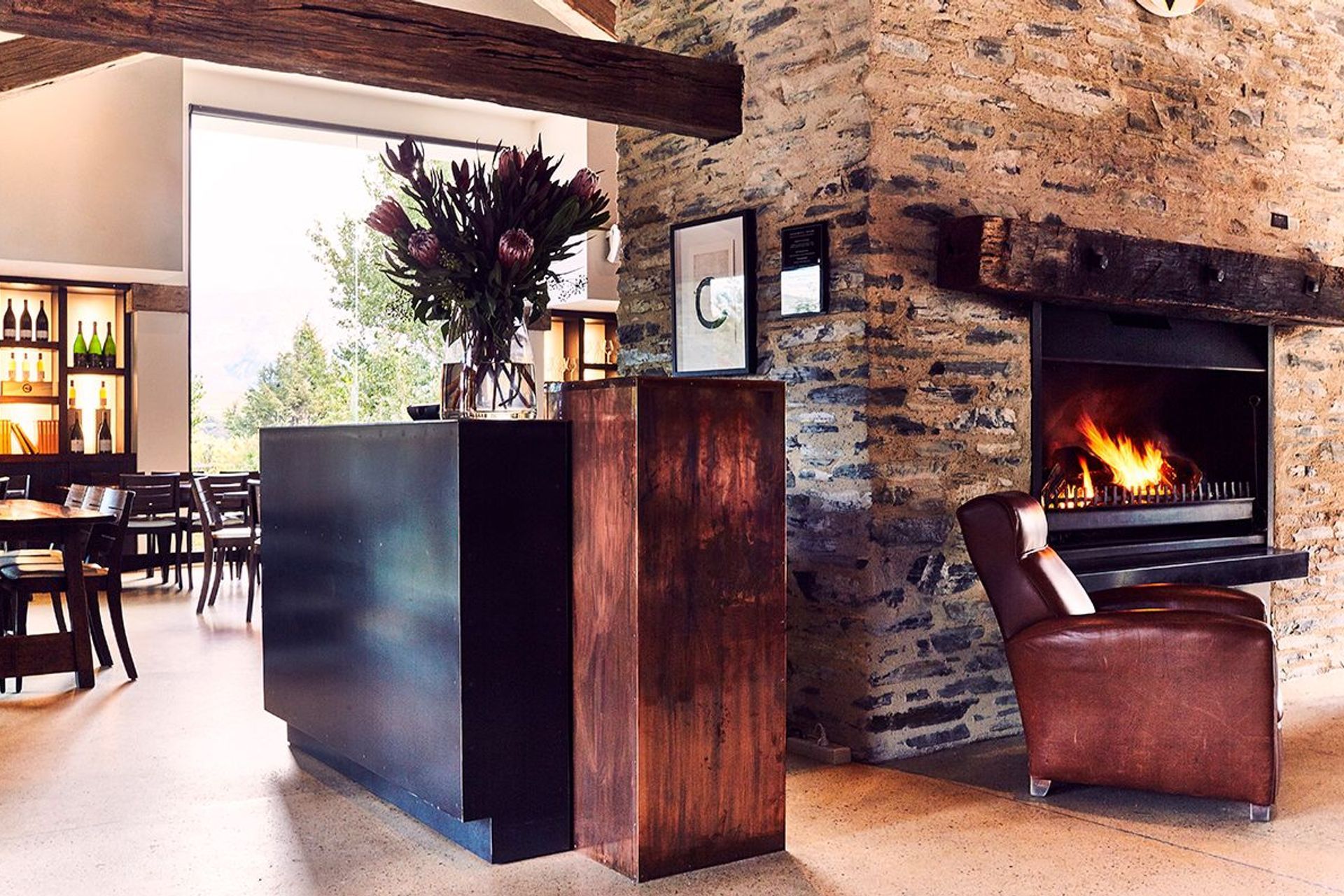The interior of the main dining room.
