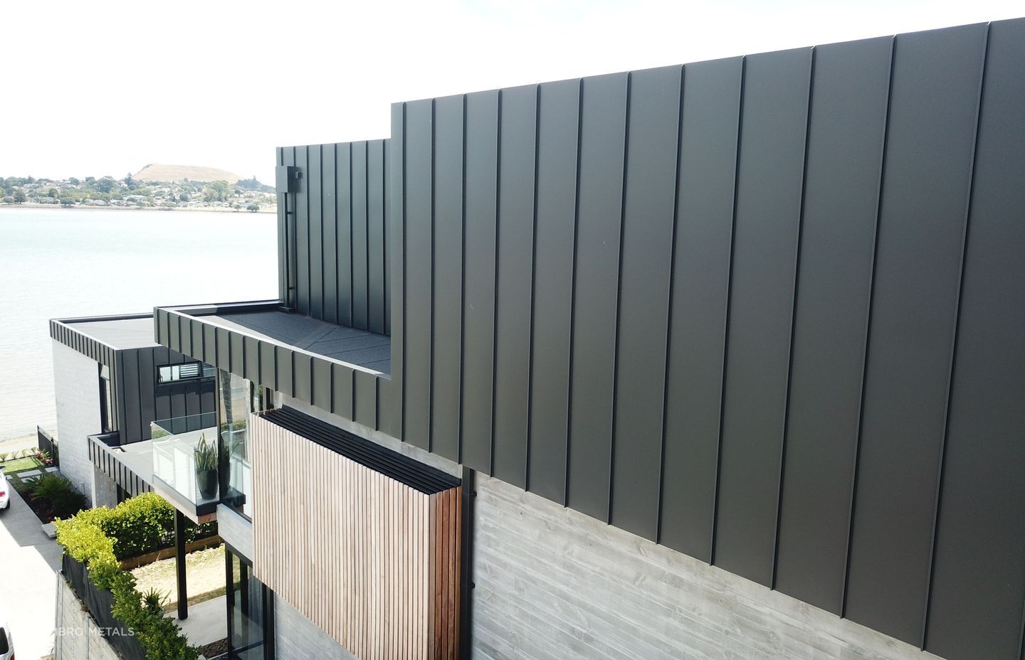 Options like this Ultra Matte Grey Black Premium Pre-Coated Aluminium solution from Ambro Metals has a great lifespan with little maintenance required.