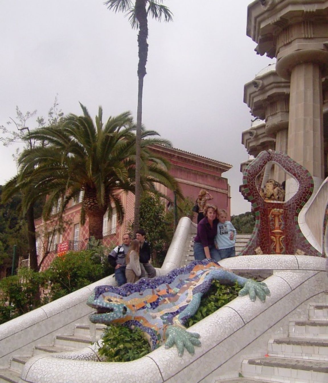 Spanish architect Antoni Gaudí’s mosaic salamander in Barcelona