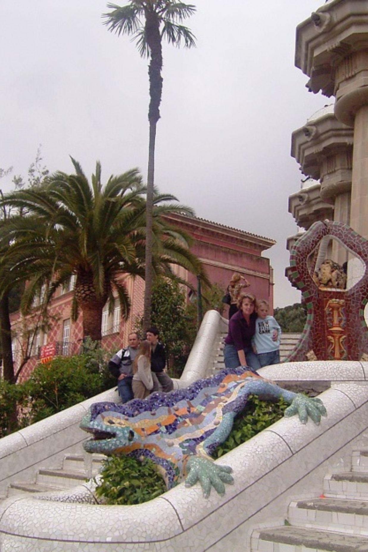Spanish architect Antoni Gaudí’s mosaic salamander in Barcelona