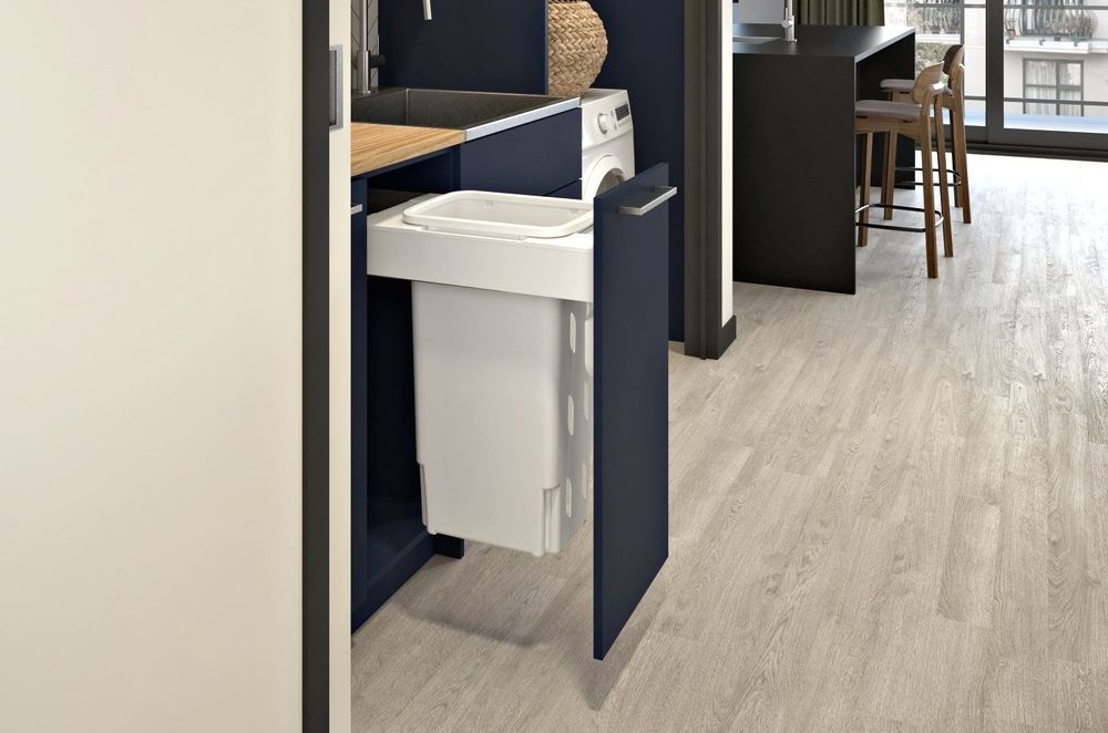 CRL350-135D-W 1 x 35L Laundry is available in White an fits in a 350mm wide cabinet.