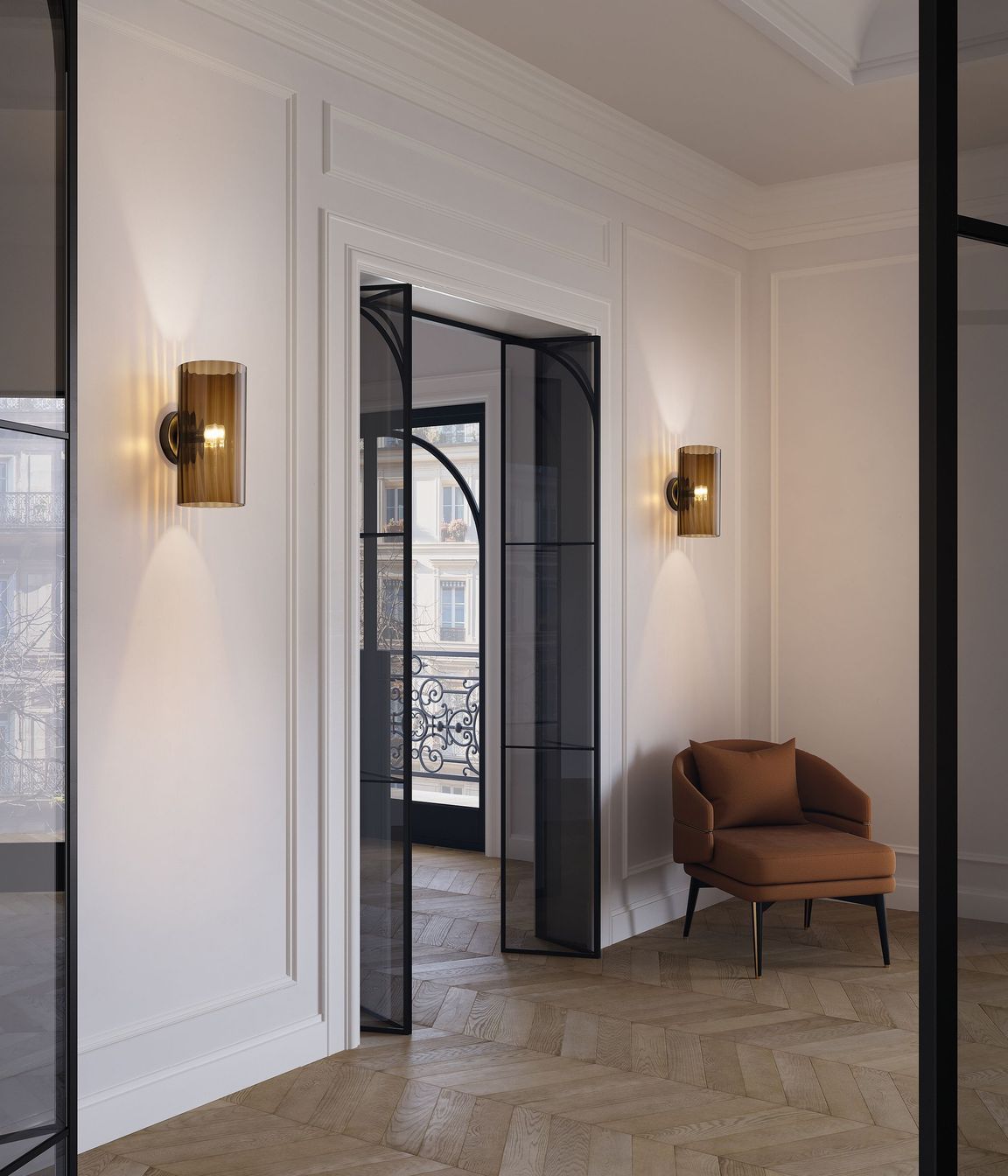 Armonia wall light available in a range of Murano glass designs & colours