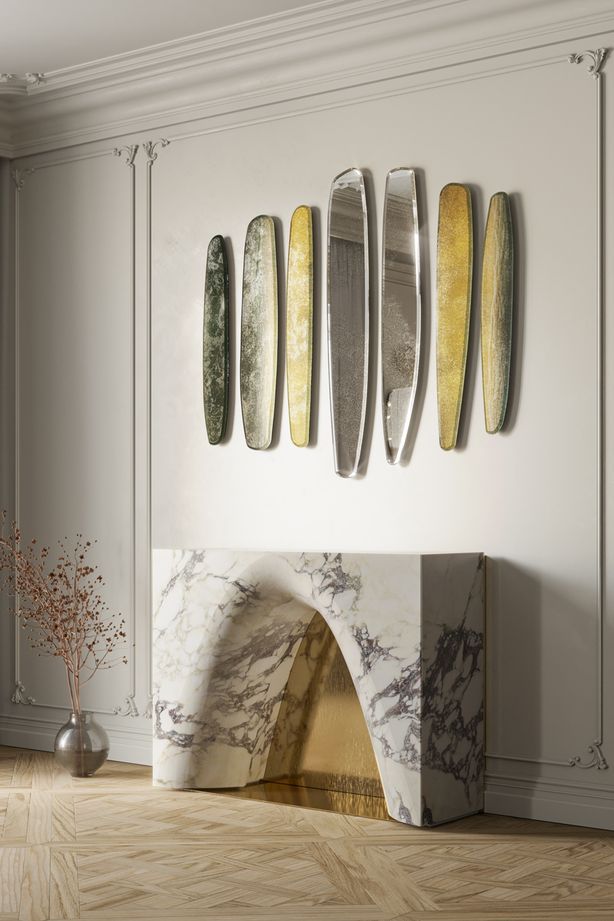 Scorci Verticali mirrors with Etna finishing