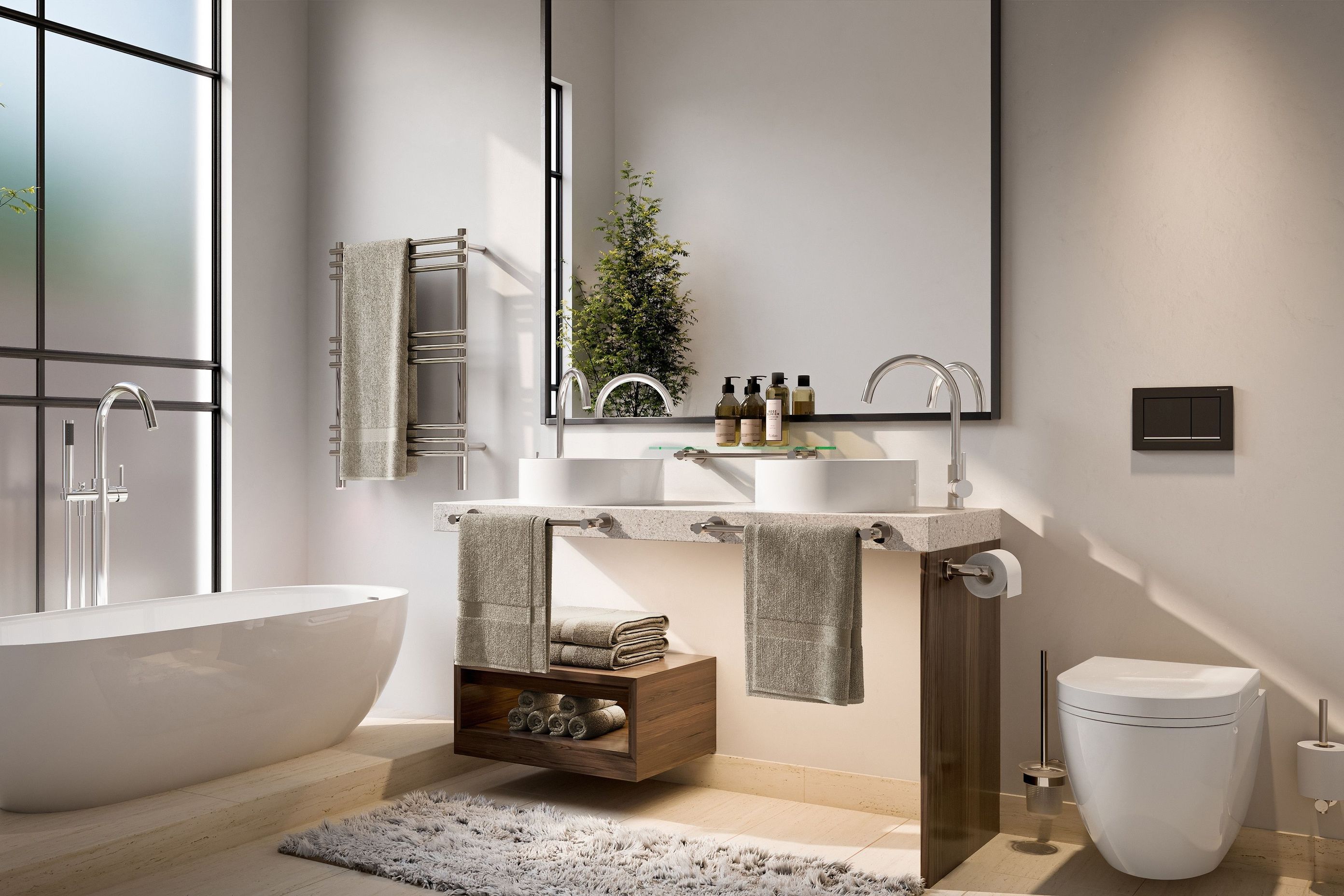 4800 Series & LOFT 9 bar in Polished stainless steel