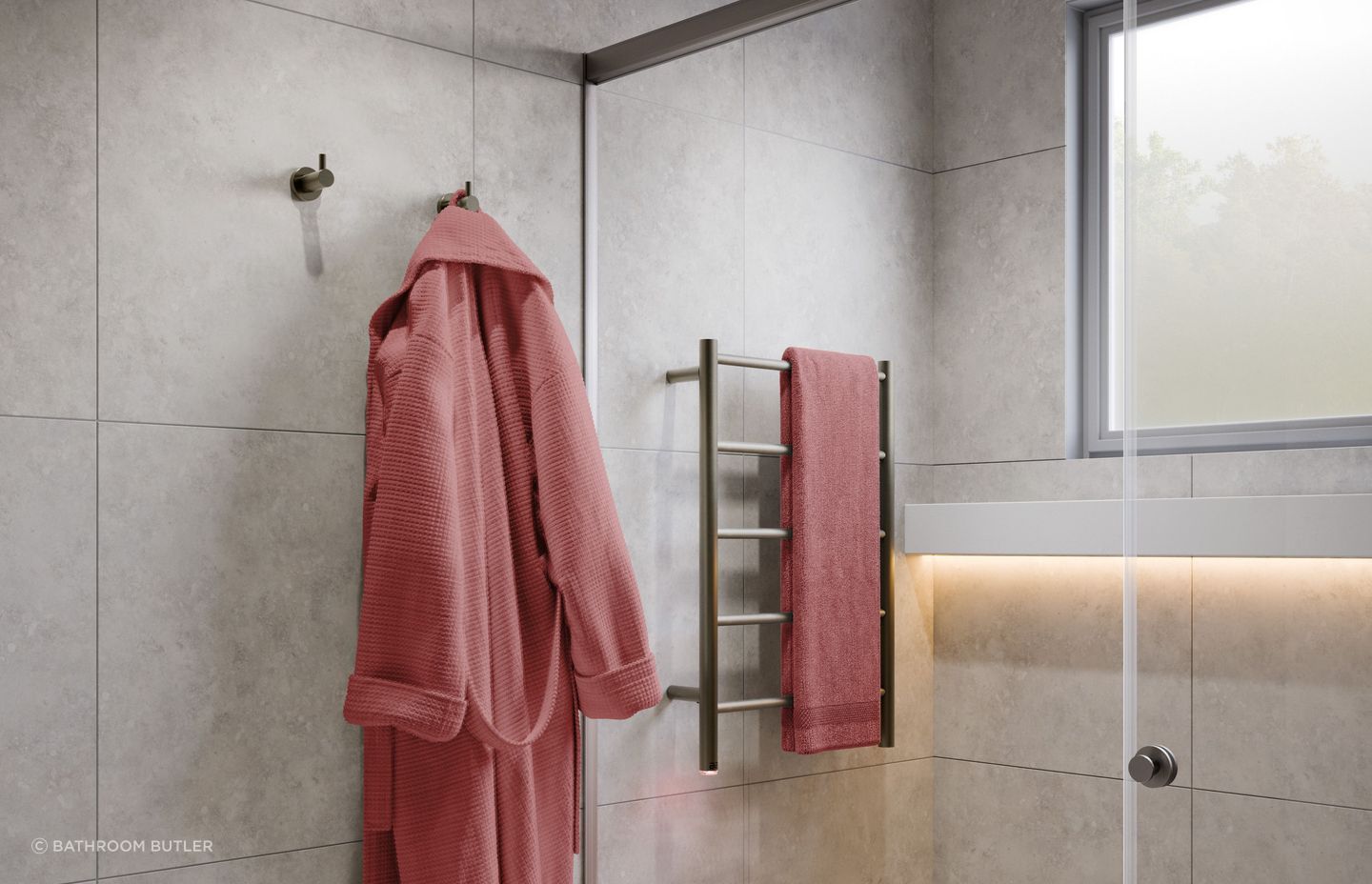 4810 Robe Hook & NATURAL 5 bar in Graphite.