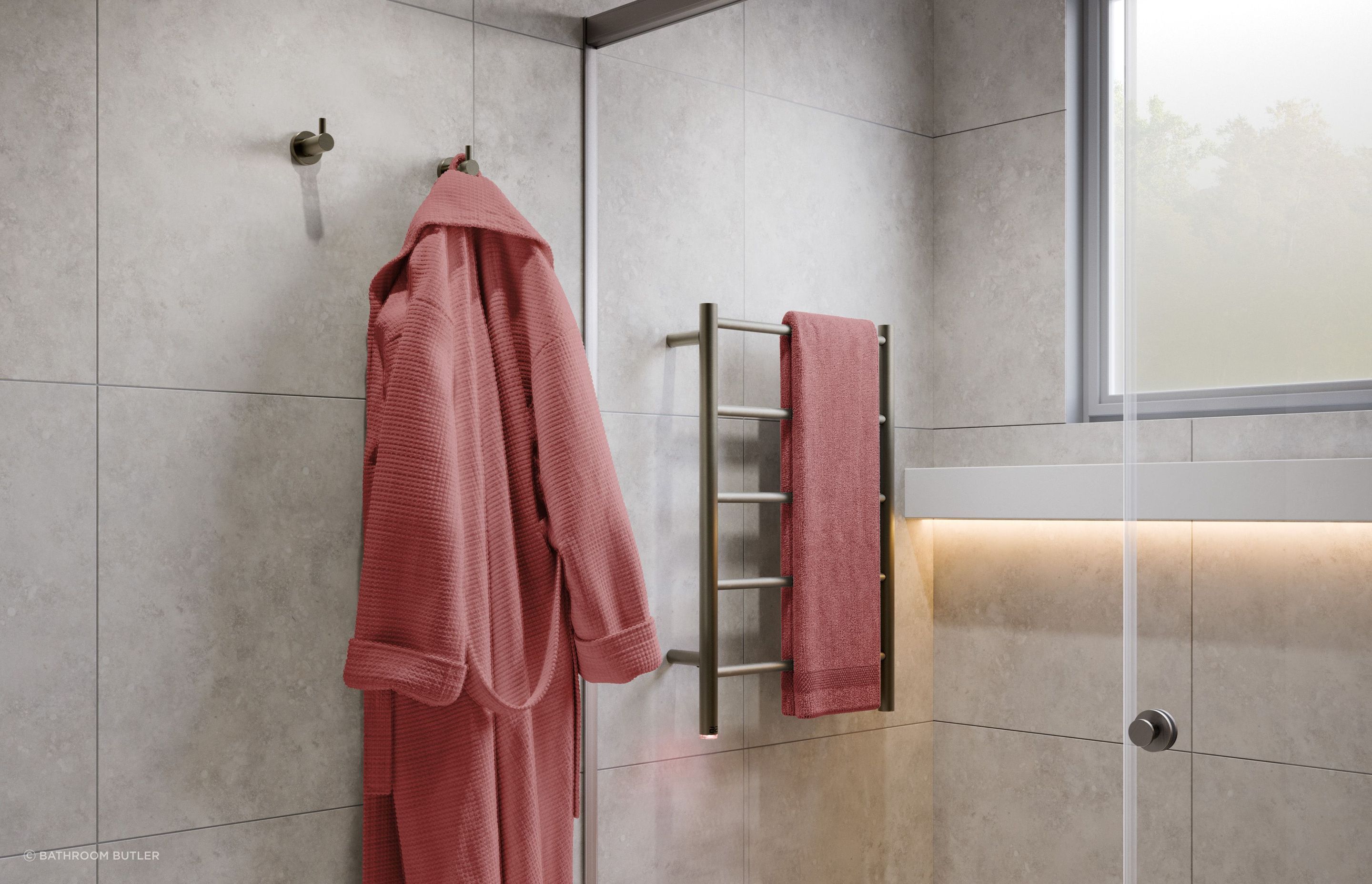 4810 Robe Hook & NATURAL 5 bar in Graphite.