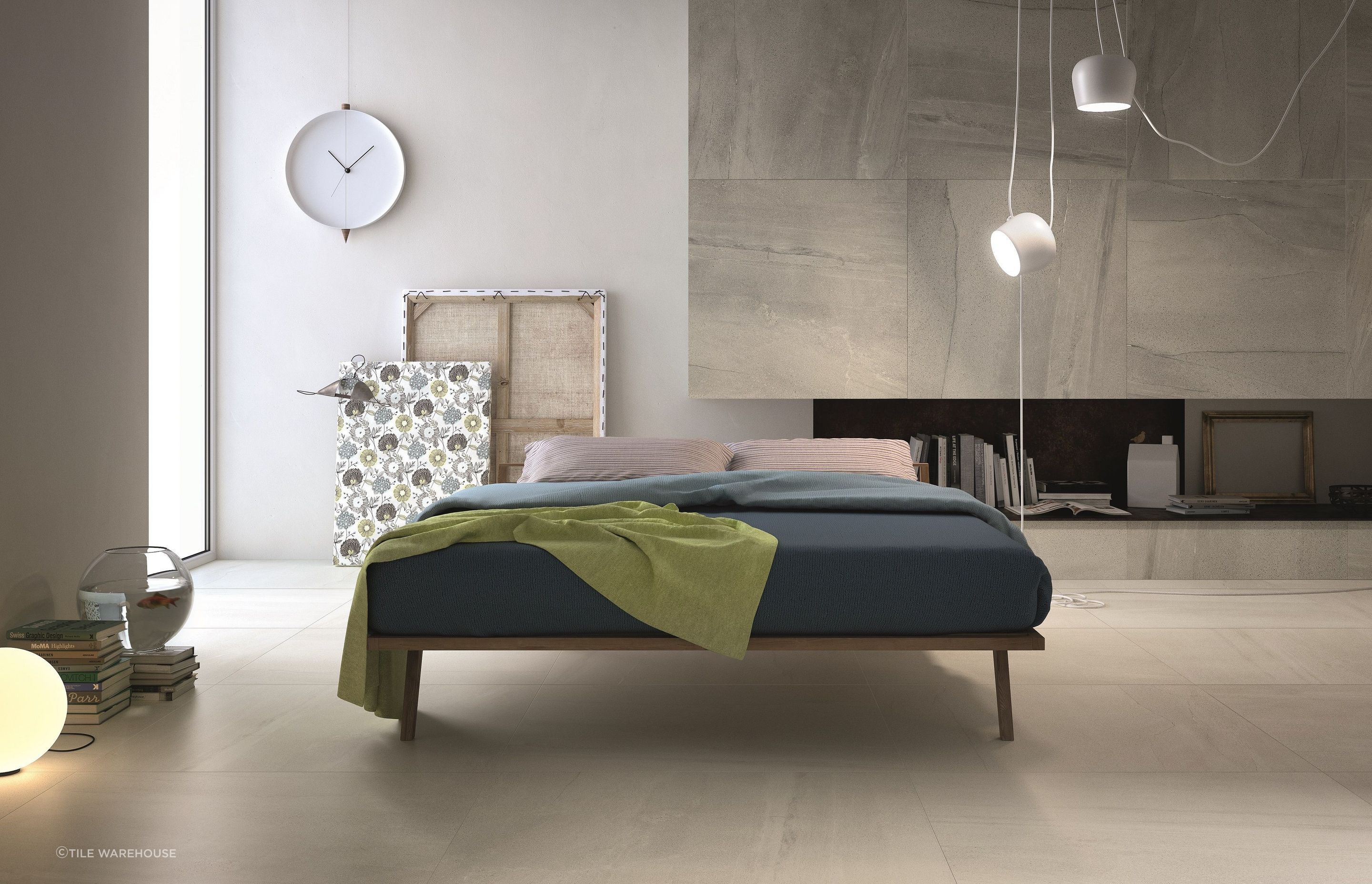 The Basaltina Wall and Floor Tile, available in three colorways and large format 1000x1000m