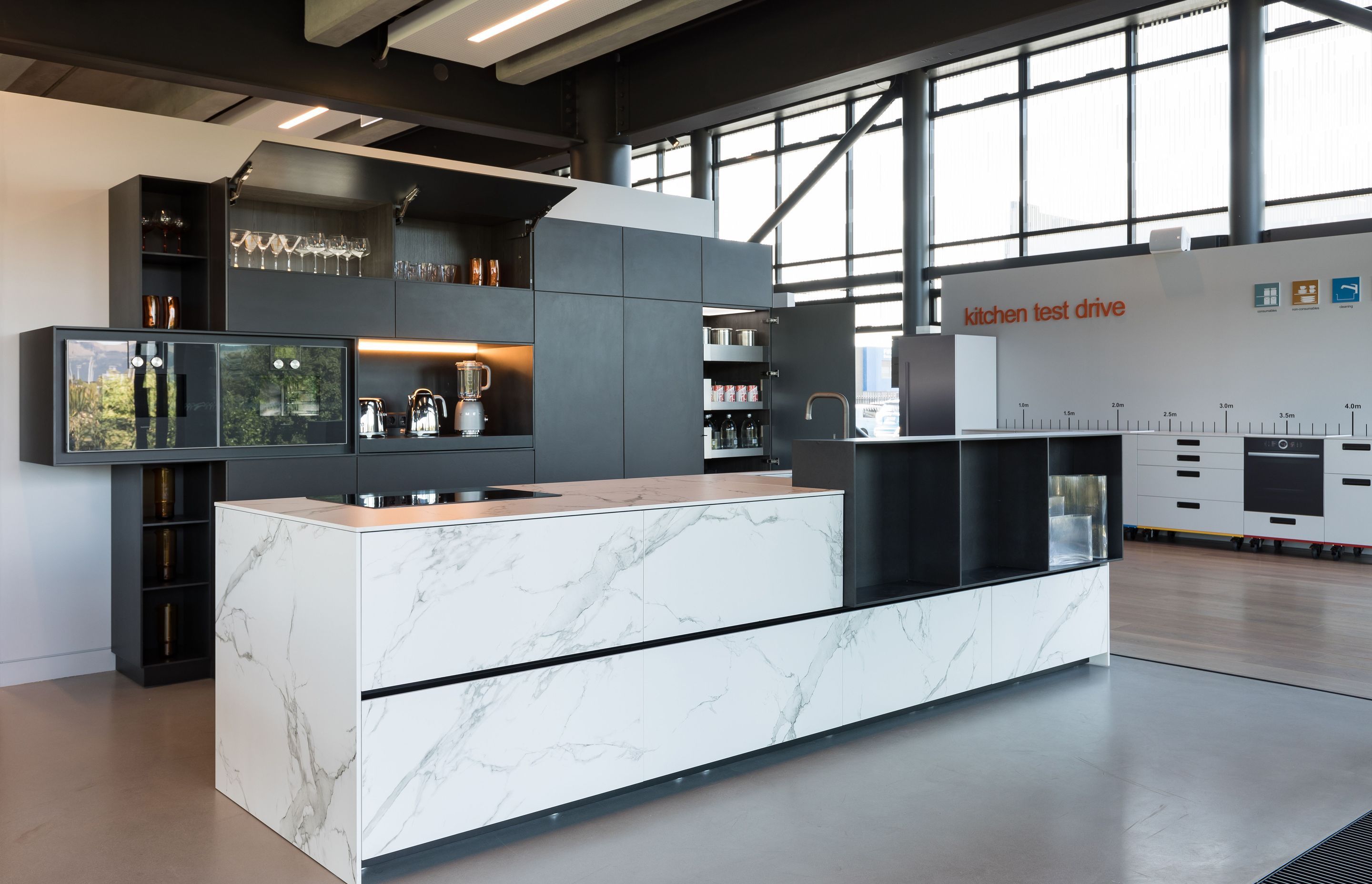 The new showroom in Wigram is designed to allow customers to test out their kitchens.
