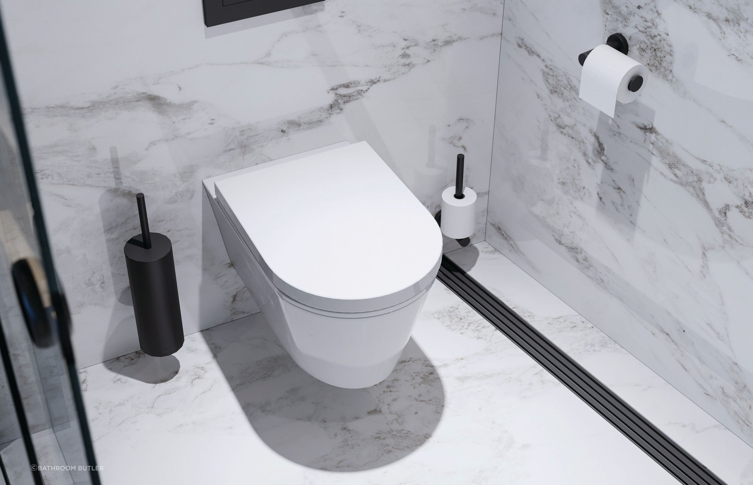 Bathroom Butler Matt Black 4600 Bathroom Accessories