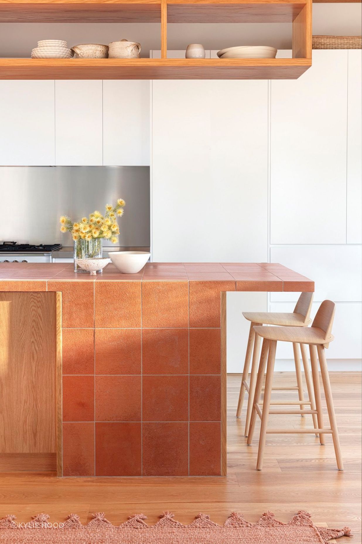 Cotto Manetti Litos Naturale Terracotta. Hendra Project by Wrightson Stewart. Styling by Lynda Owen