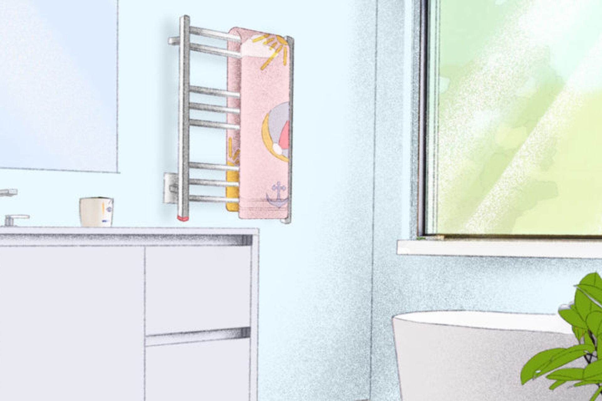 Benefits of a heated towel rack in the summer time