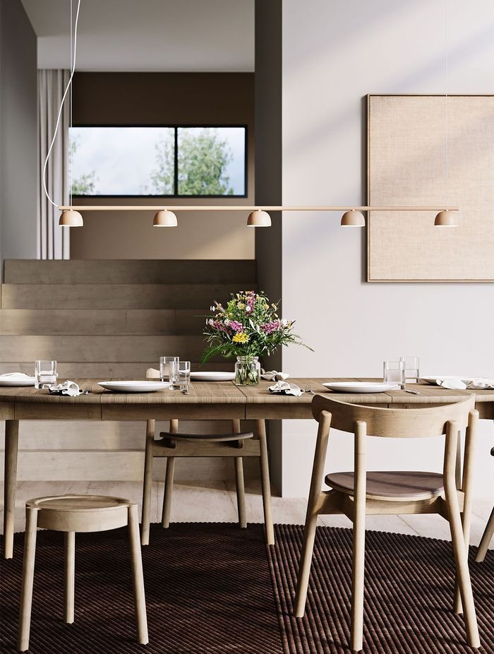 Blush Rail 5 Pendant Lamp from Coombes and Gabbie Lighting Design