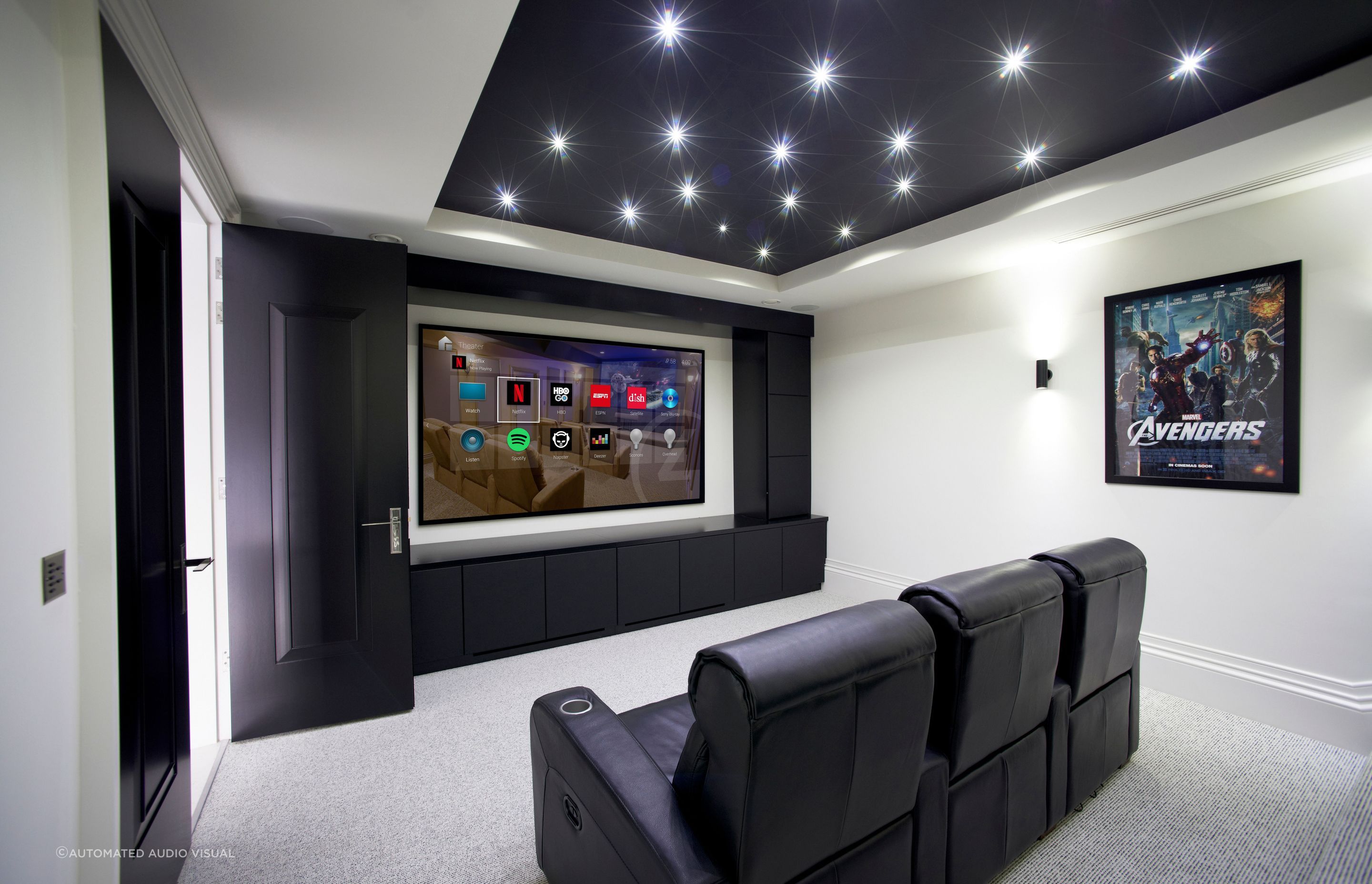 A smart TV offers connectivity to various streaming services and applications.