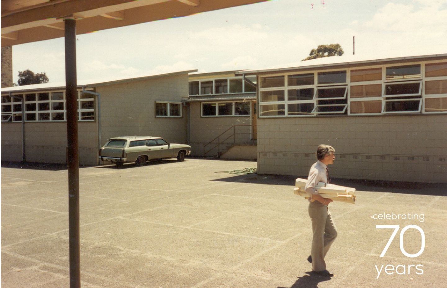 Photo: From the archives, former Director Frank Scott at Frankston High School, 1986.