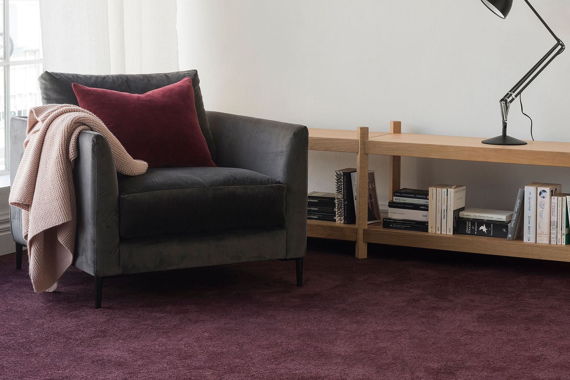 Bravo, Delta and Tango carpets from Belgotex come in overlapping colours, allowing you to use the same colour in different weights for different rooms.