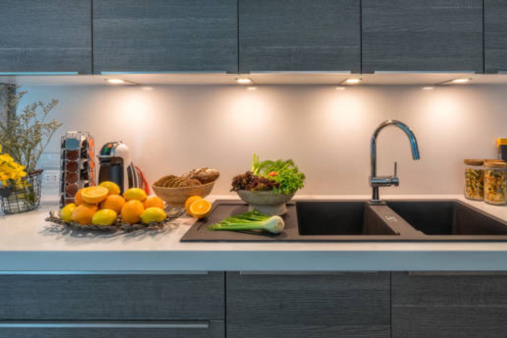 Example of having lights under the counter | Photo Credit – iStock