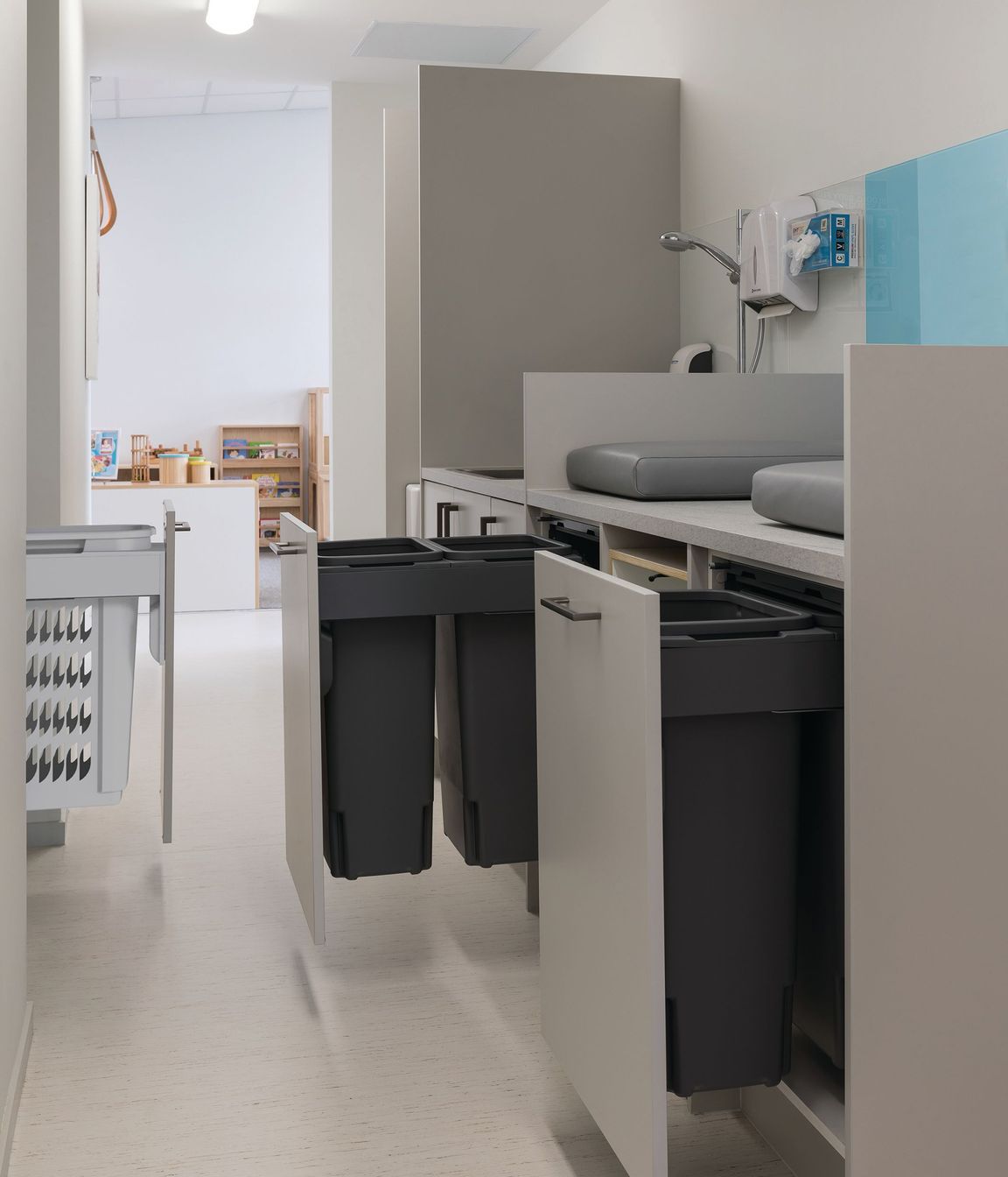 The smart way to deal with nappies and waste in a Childcare Centre.